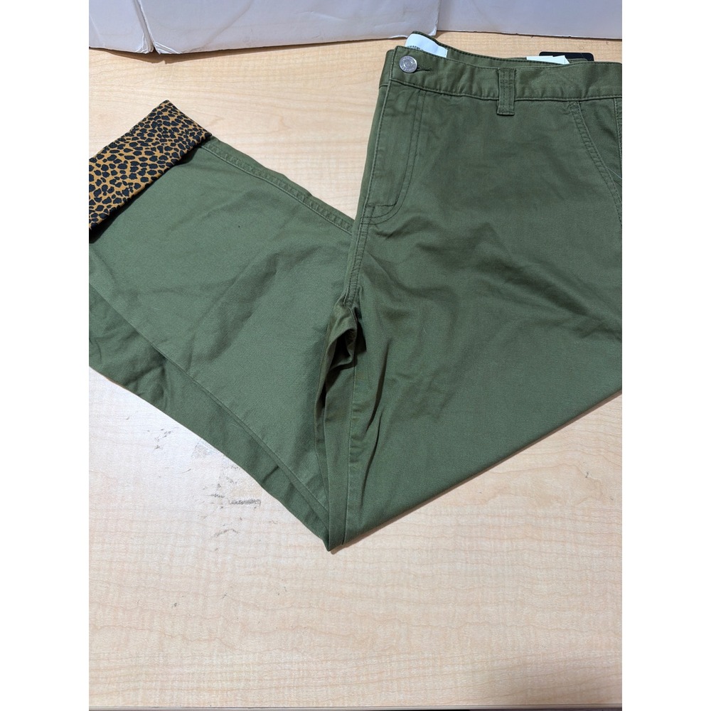 Current/Elliott The Confidant Pants Capulet Olive Leopard Cuff Size 32 NEW